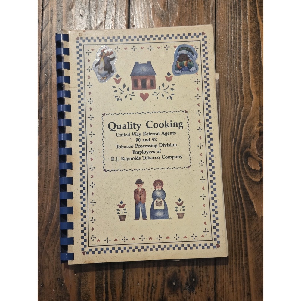 RJ Reynolds Tobacco Processing Division Cookbook 1992 Employees United Way